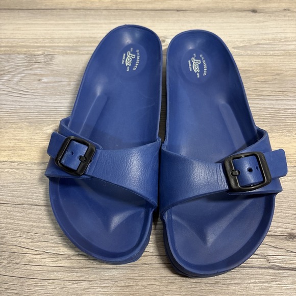 Women's 8 G. H. Bass Navy Blue Buckle EVA sandal - Picture 4 of 9